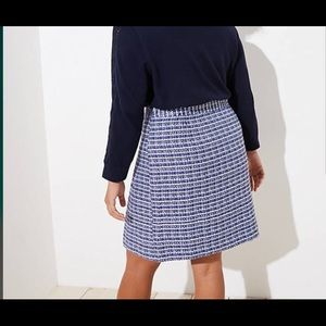 *HOST PICK* LOFT Plus Tweed Zip Pocket Shift Skirt